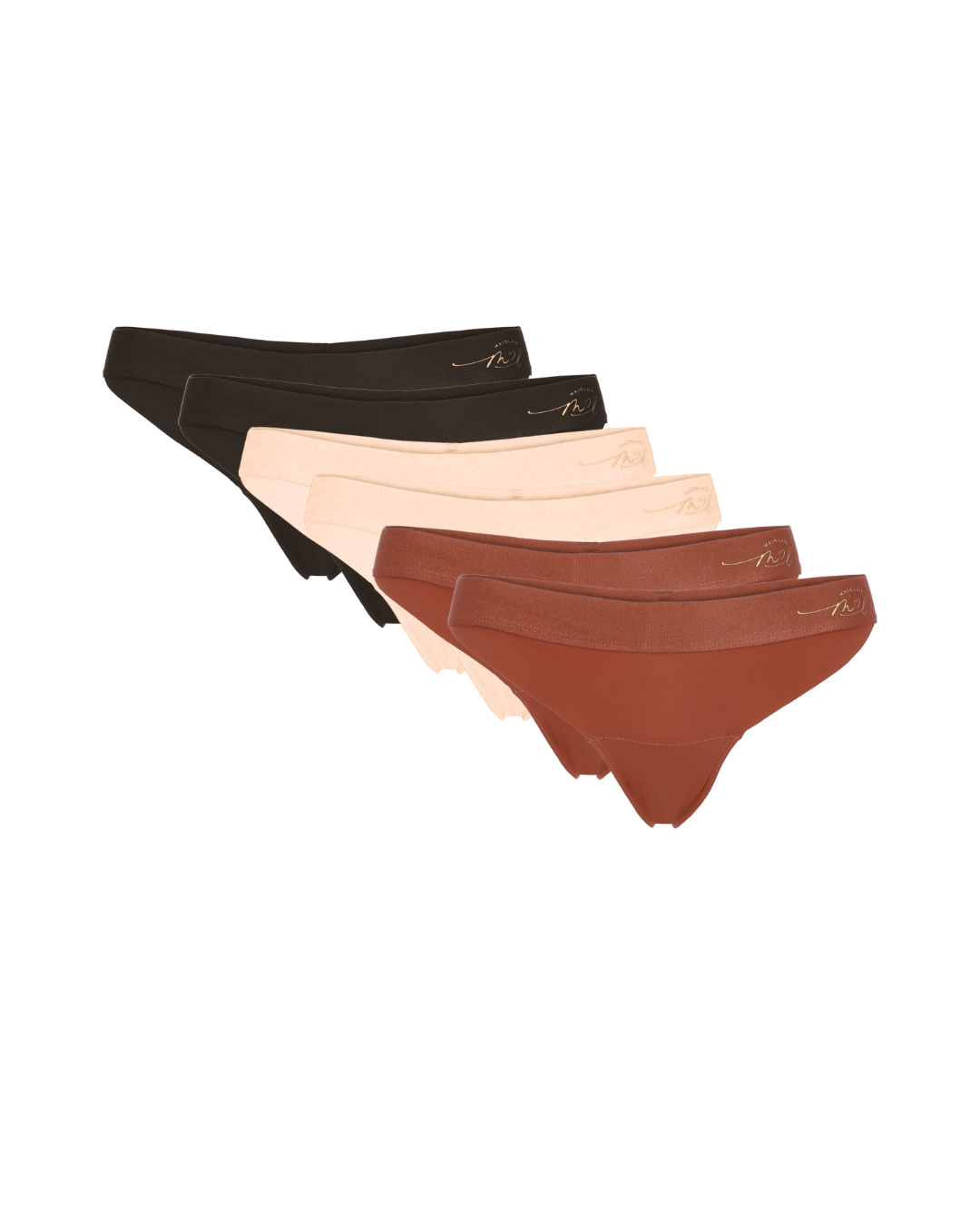 Luna - Comfort Tanga mit integriertem Cameltoe-Schutz (6er-Set)
